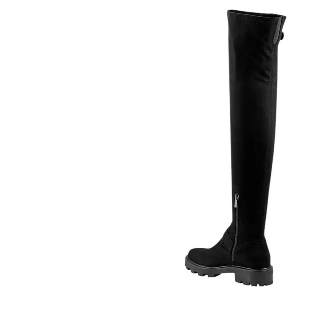 Marc Fisher Ganven Lug Sole OTK Black Suede Boots – Sz 9.5M